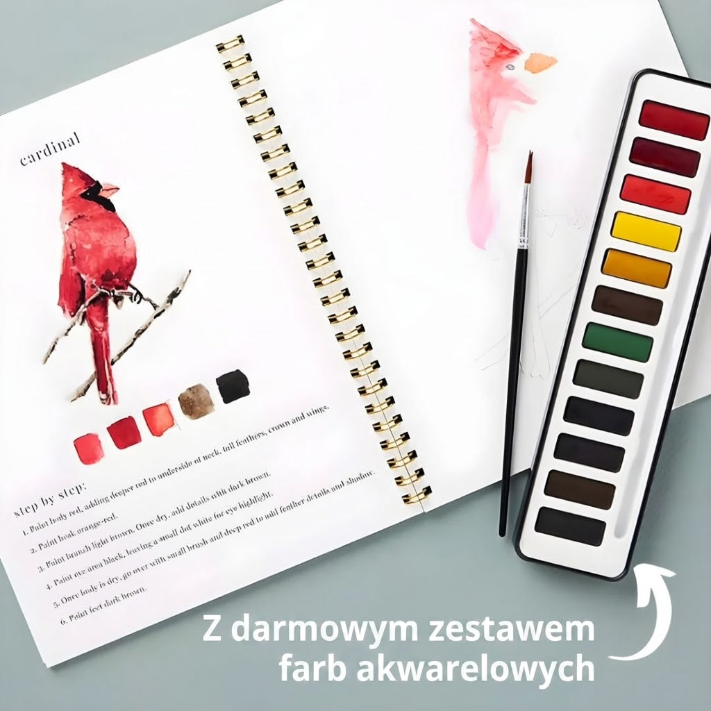 Ćwiczeniowy zeszyt do akwareli